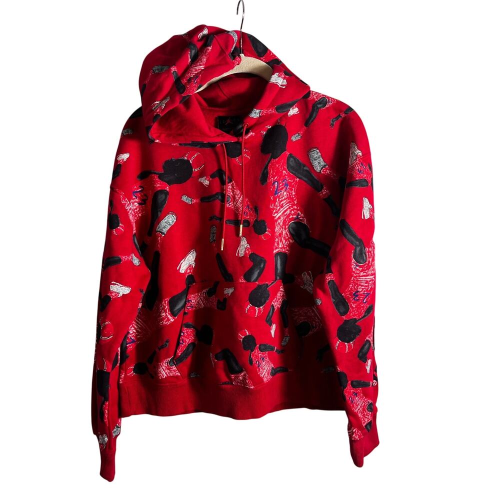 Jordan loose fit artist series Parker Dunkin women's XS red MJ in flight NWOT